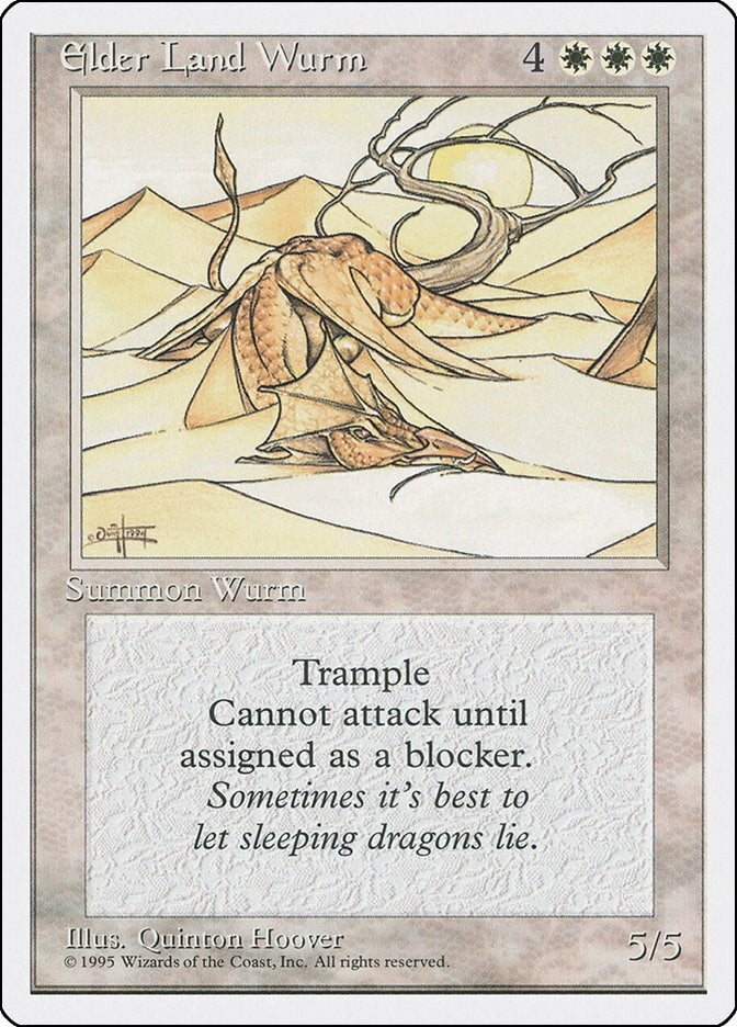 Image for Elder Land Wurm (Fourth Edition) - Magic: The Gathering