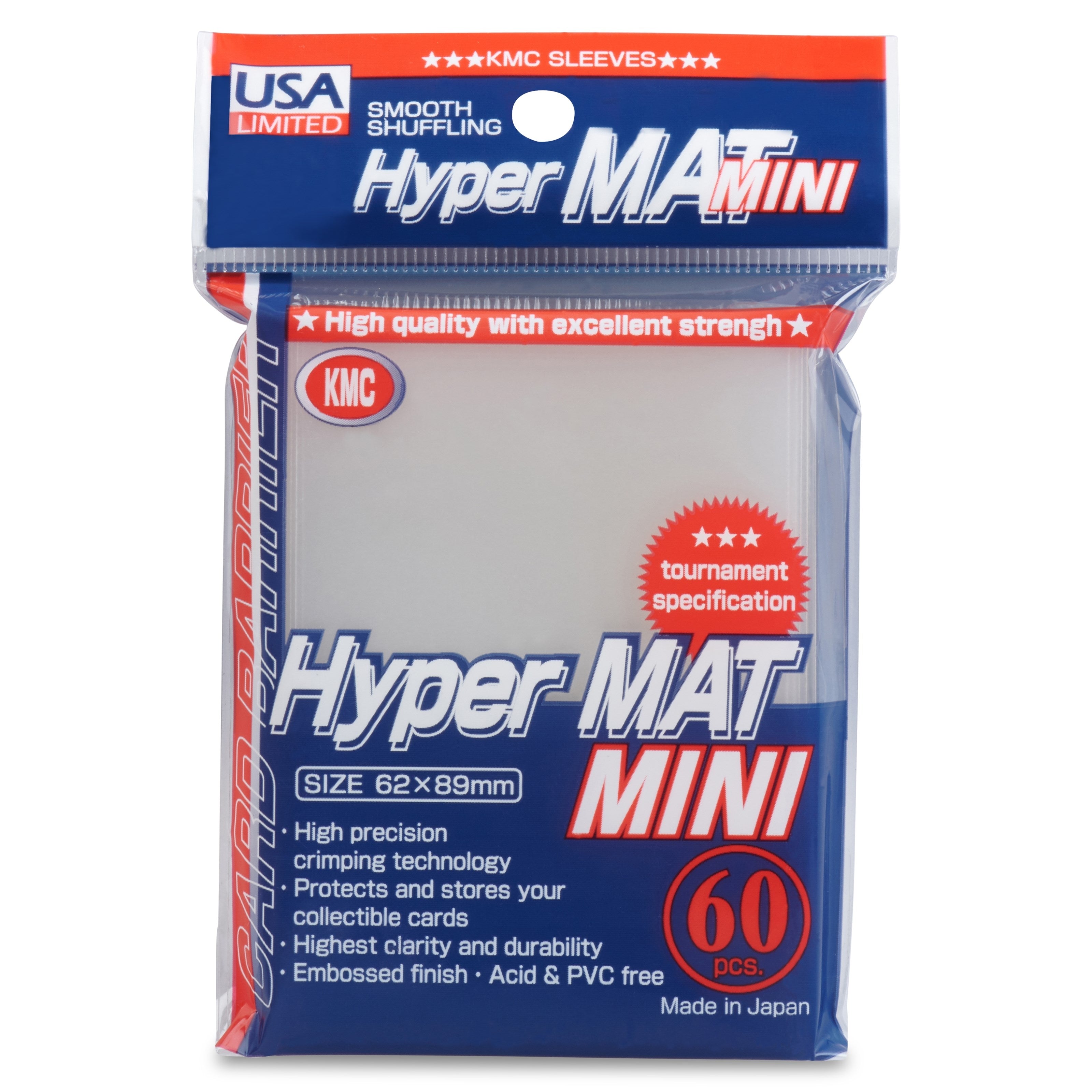 Image for USA Limited KMC Card Barrier - Hyper Matte Mini - Clear (60-Pack) - Card Sleeves