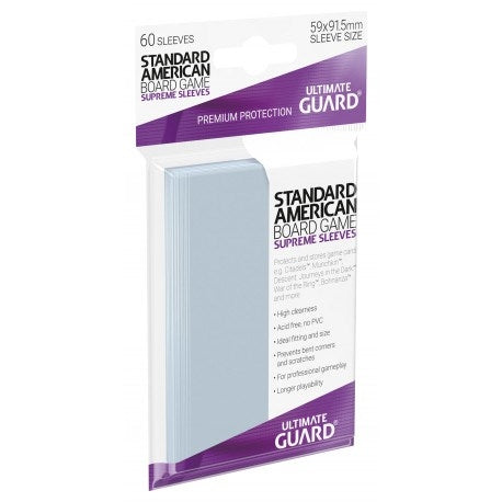 Image for Gloss Sleeve - Standard American Supreme Sleeves for Board Game Cards (60-Pack) - Card Sleeves