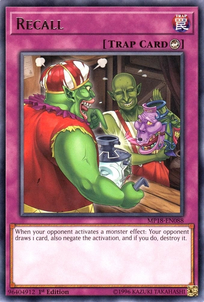 Image for Recall (MP18-EN088) (MP18) - YuGiOh