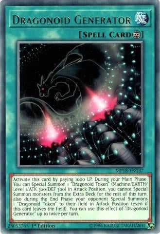 Image for Dragonoid Generator (MP18-EN137) (MP18) - YuGiOh