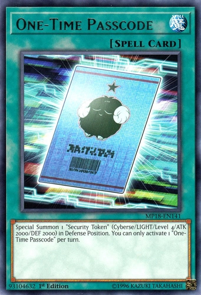 Image for One-Time Passcode (MP18-EN141) (MP18) - YuGiOh