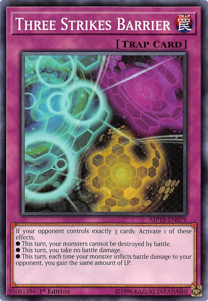 Image for Three Strikes Barrier (MP18-EN079) (MP18) - YuGiOh