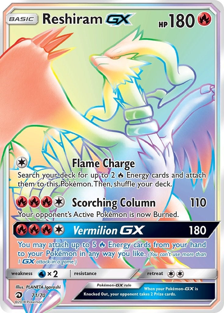 Image for Reshiram GX (Secret) (71/70) (DRM) - Pokemon