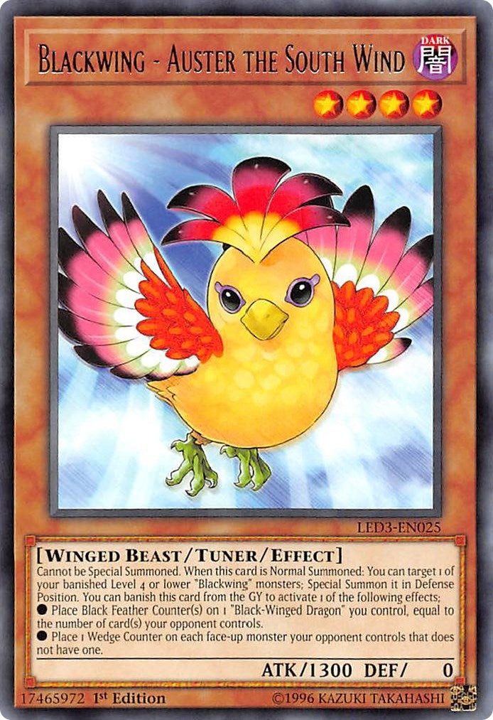 Image for Blackwing - Auster the South Wind (LED3-EN025) (LED3) - YuGiOh