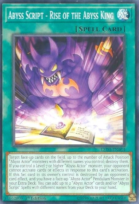Image for Abyss Script - Rise of the Abyss King (LED3-EN054) (LED3) - YuGiOh
