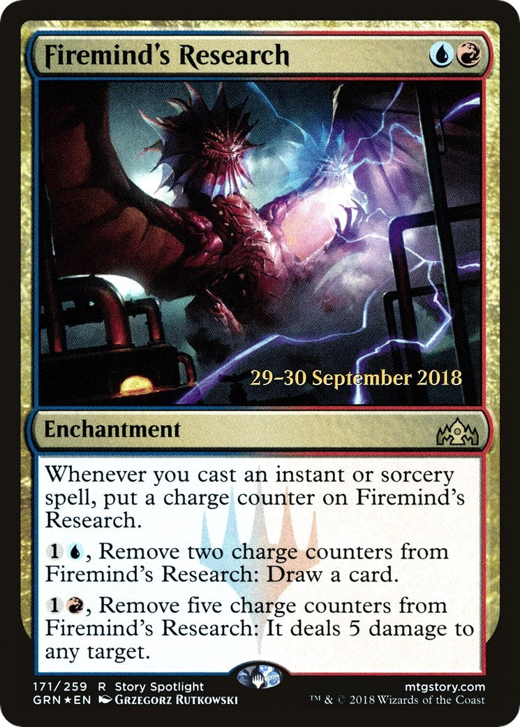 Image for Firemind's Research (171) (Prerelease Cards) - Magic: The Gathering