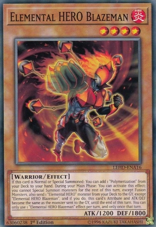 Image for Elemental HERO Blazeman (LEHD-ENA16) (LDK4) - YuGiOh
