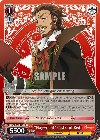Image for "Playwright" Caster of Red (APO/S53-E052 C) (Fate/Apocrypha) - Weiss Schwarz