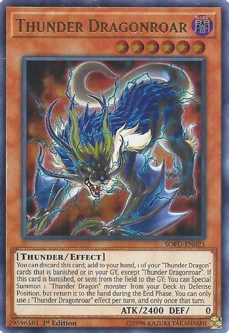 Image for Thunder Dragonroar (SOFU-EN021) (SOFU) - YuGiOh