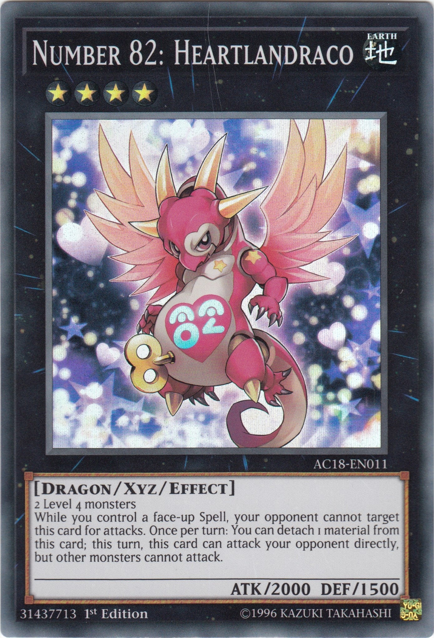 Image for Number 82: Heartlandraco (AC18-EN011) (AC18) - YuGiOh