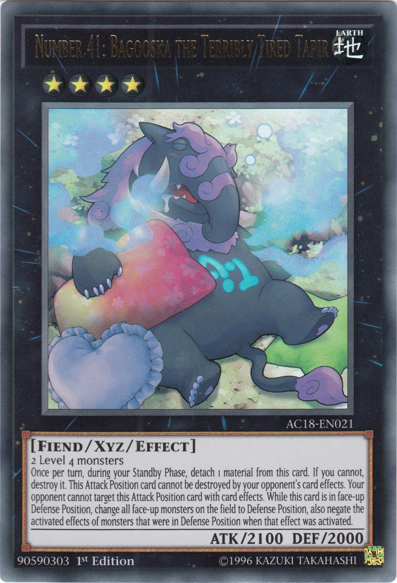 Image for Number 41: Bagooska the Terribly Tired Tapir (AC18-EN021) (AC18) - YuGiOh