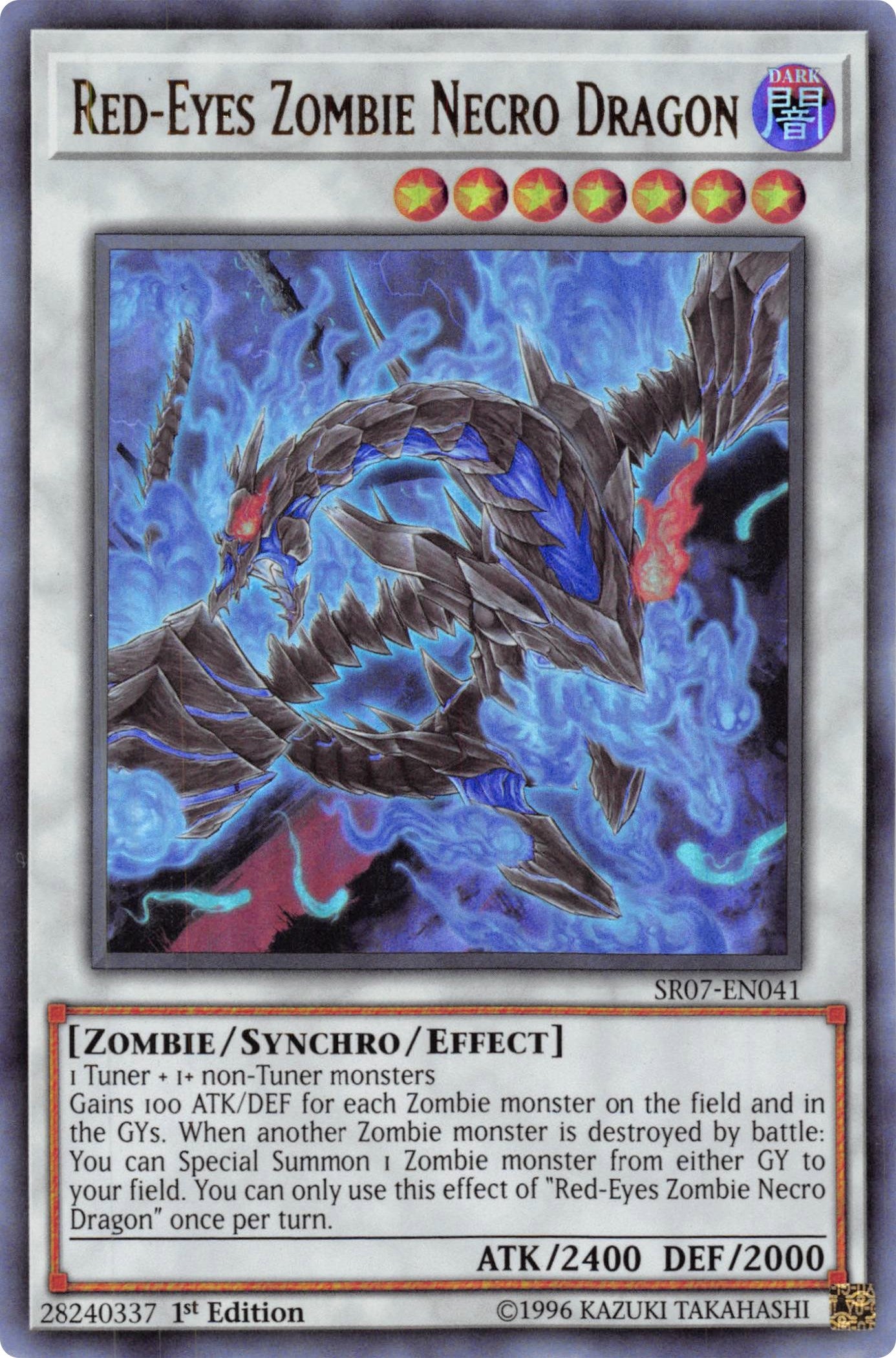 Image for Red-Eyes Zombie Necro Dragon (SR07-EN041) (SR07) - YuGiOh