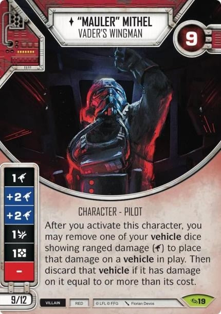 Image for "Mauler" Mithel - Vader's Wingman (19) (Across the Galaxy) - Star Wars: Destiny