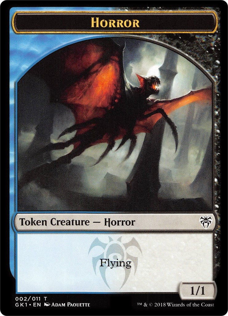 Image for Horror // Copy Double-Sided Token (2 // 1) (Guilds of Ravnica: Guild Kits) - Magic: The Gathering