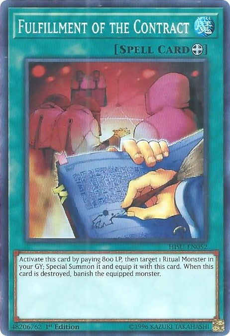 Image for Fulfillment of the Contract (HISU-EN052) (HISU) - YuGiOh