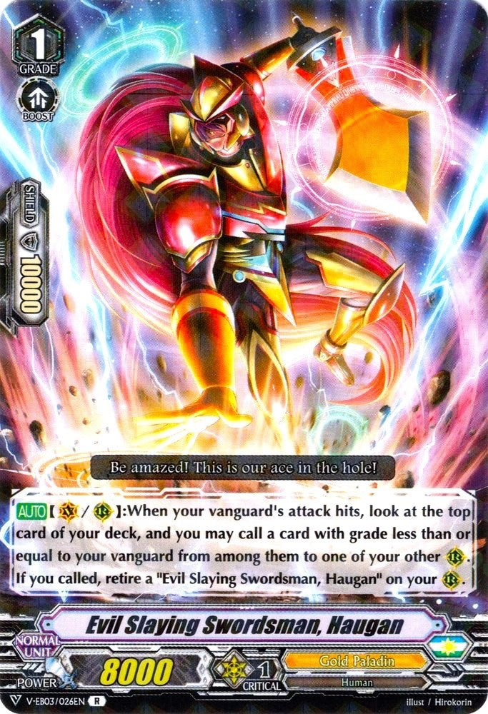 Image for Evil Slaying Swordsman, Haugan (V-EB03/026EN) (V-EB03: ULTRARARE MIRACLE COLLECTION) - Cardfight Vanguard
