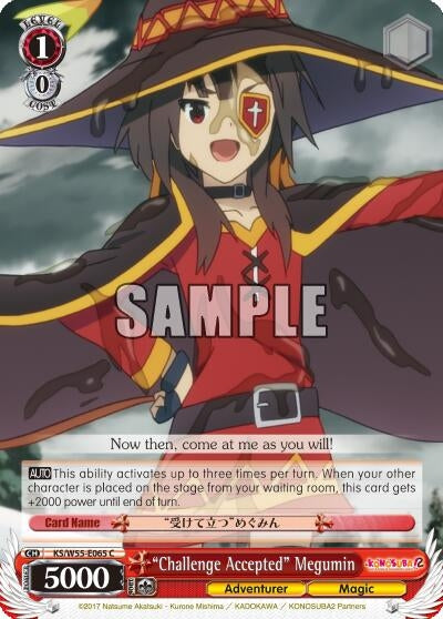 Image for "Challenge Accepted" Megumin (KS/W55-E065 C) (KonoSuba 2) - Weiss Schwarz