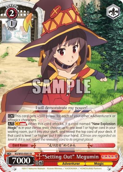 Image for "Setting Out" Megumin (KS/W55-E051 R) (KonoSuba 2) - Weiss Schwarz