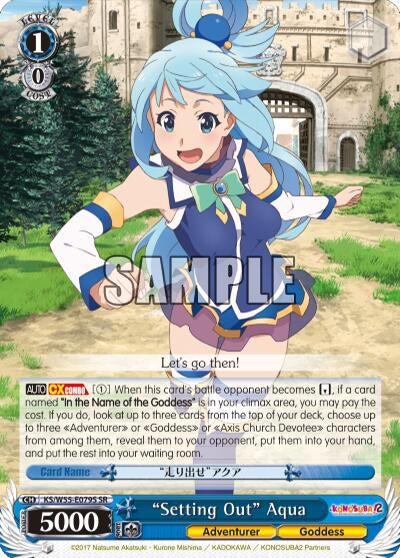 Image for "Setting Out" Aqua (SR) (KS/W55-E079S SR) (KonoSuba 2) - Weiss Schwarz