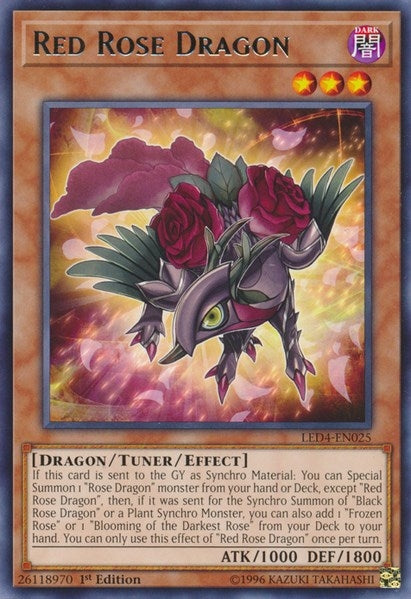 Image for Red Rose Dragon (LED4-EN025) (LED4) - YuGiOh