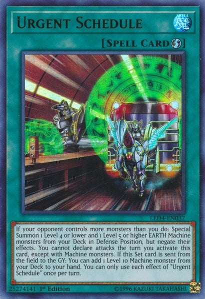 Image for Urgent Schedule (LED4-EN037) (LED4) - YuGiOh