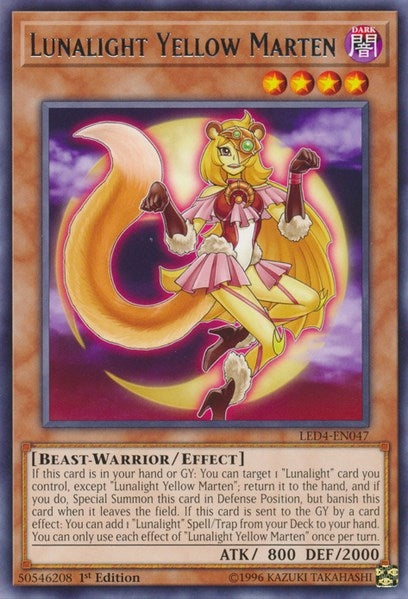 Image for Lunalight Yellow Marten (LED4-EN047) (LED4) - YuGiOh