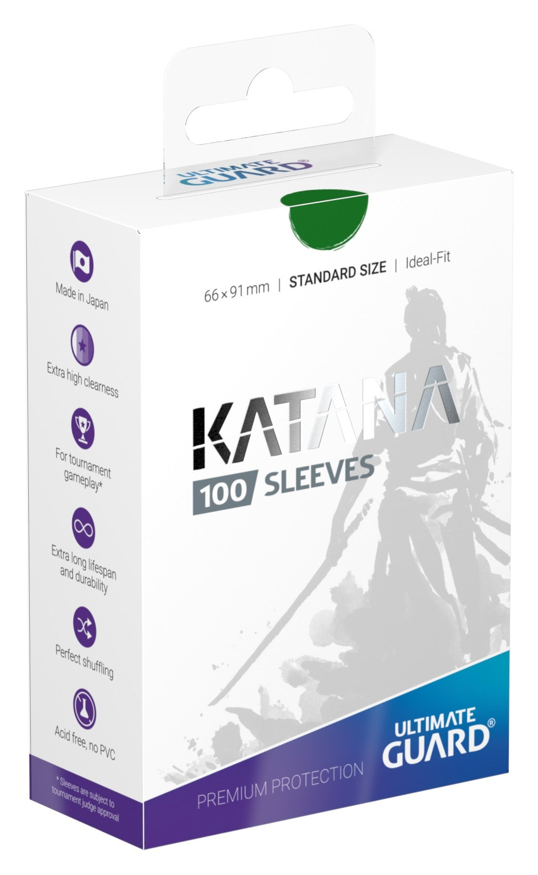 Image for Katana 2018 Standard Size Sleeves - Green (100-Pack) - Card Sleeves