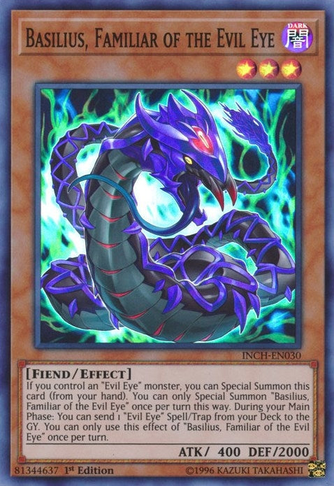 Image for Basilius, Familiar of the Evil Eye (INCH-EN030) (INCH) - YuGiOh