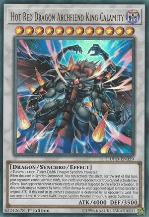 Image for Hot Red Dragon Archfiend King Calamity (DUPO-EN059) (DUPO) - YuGiOh