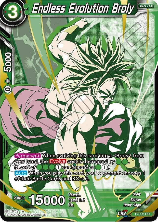 Image for Endless Evolution Broly (Alternate Art) (P-033) (Special Anniversary Set) - Dragon Ball Super: Masters