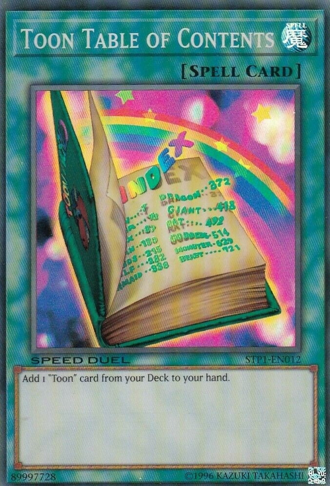 Image for Toon Table of Contents (STP1-EN012) (STP1) - YuGiOh