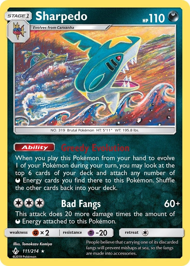 Image for Sharpedo (111/214) (SM10) - Pokemon