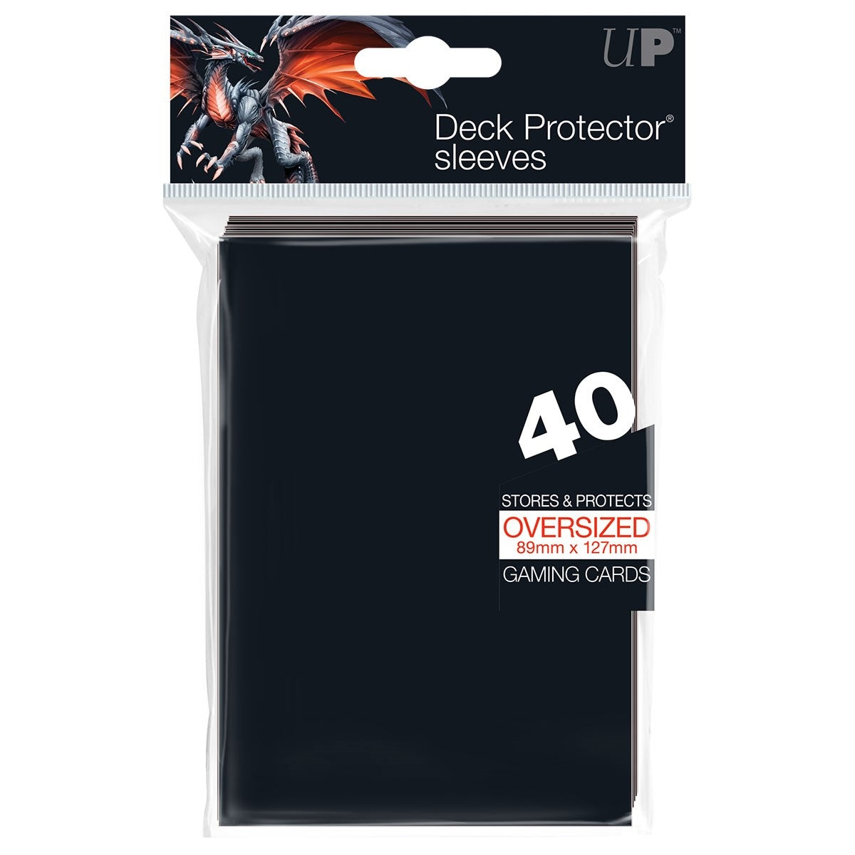Image for Oversized Top Loading Deck Protectors - Black (40 pack) - Card Sleeves