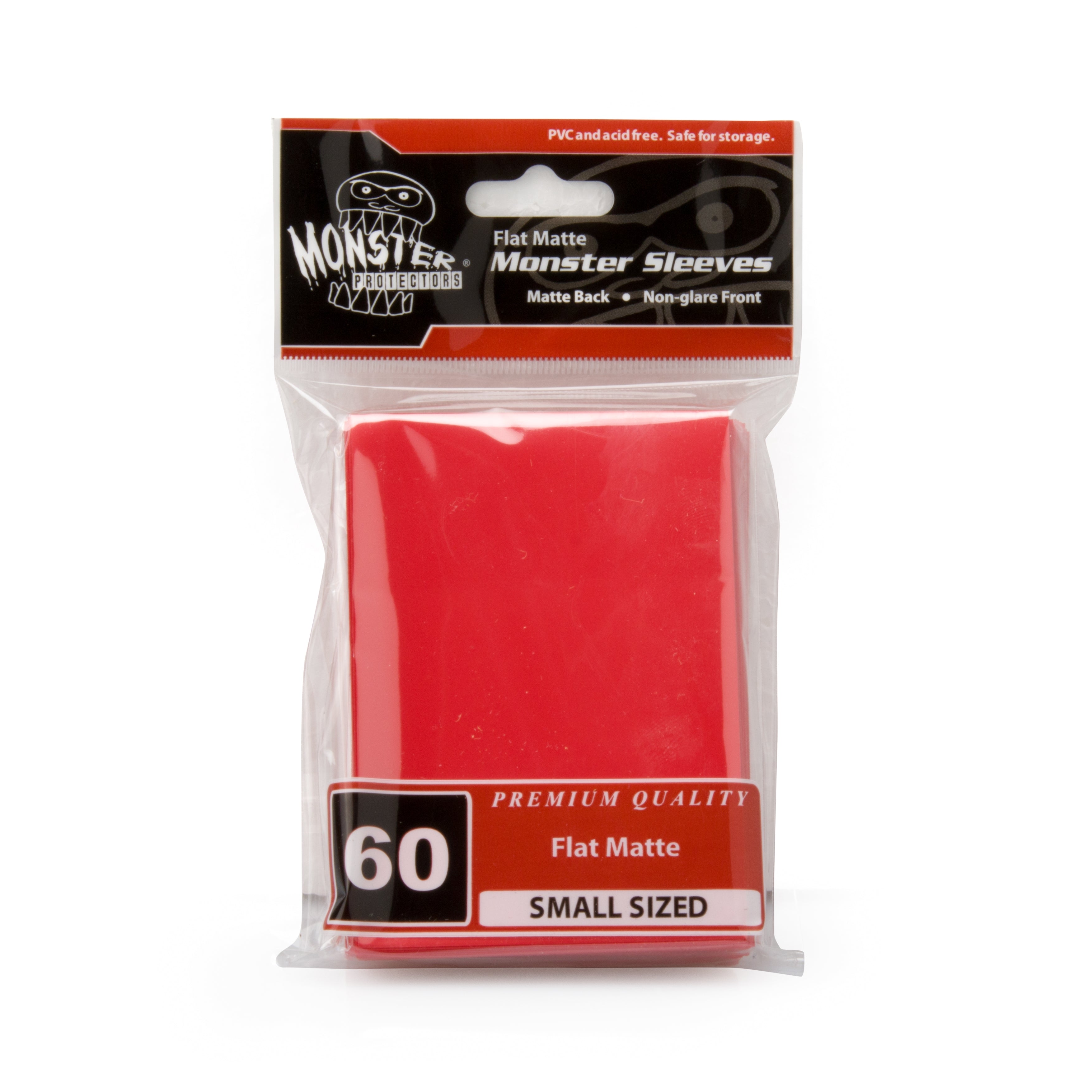 Image for Small Sleeves - Flat Matte - Red (60-Pack) - Card Sleeves