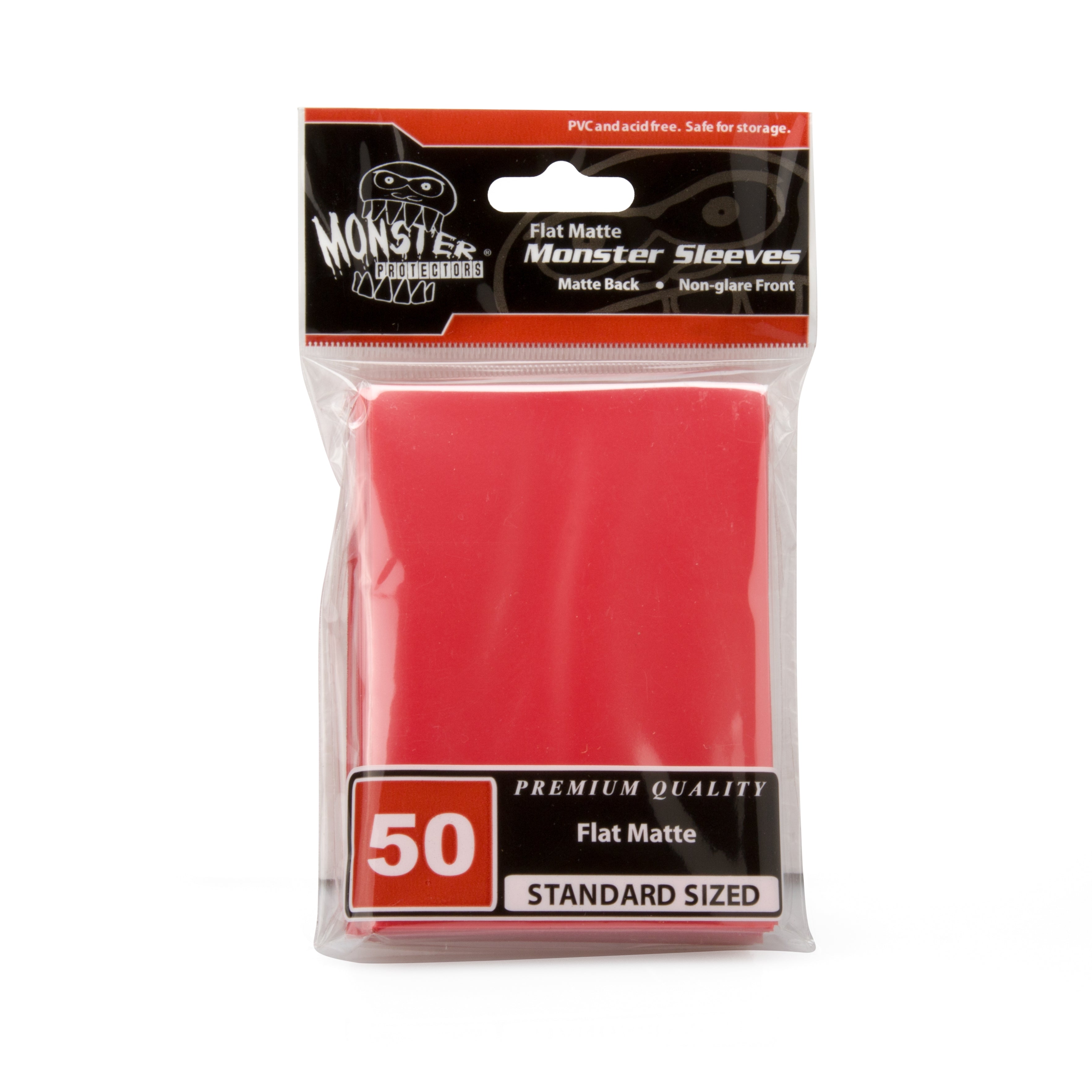 Image for Standard Sleeves - Flat Matte - Red (50-Pack) - Card Sleeves