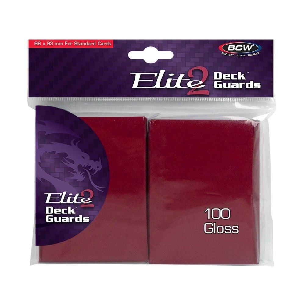 Image for Elite2 Deck Guards - Glossy Standard - Red (100-Pack) - Card Sleeves