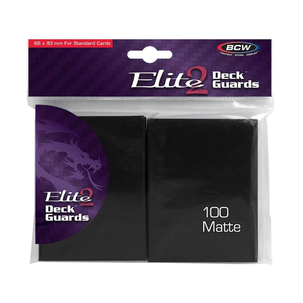 Image for Elite2 Deck Guards - Matte Standard - Black (100-Pack) - Card Sleeves