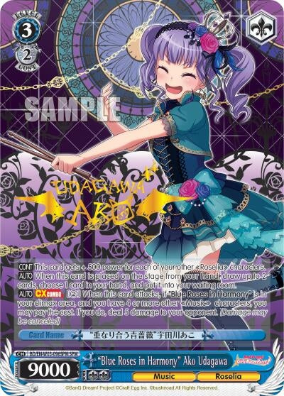 Image for "Blue Roses in Harmony" Ako Udagawa (SPM) (BD/EN-W03-096SPM SPM) (BanG Dream! Girls Band Party! MULTI LIVE) - Weiss Schwarz