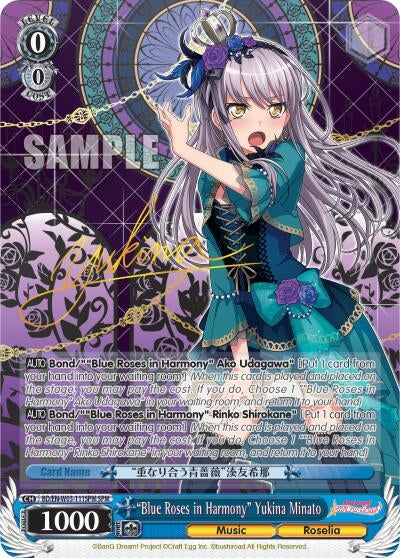 Image for "Blue Roses in Harmony" Yukina Minato (SPM) (BD/EN-W03-111SPM SPM) (BanG Dream! Girls Band Party! MULTI LIVE) - Weiss Schwarz
