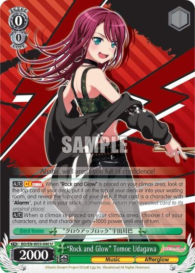 Image for "Rock and Glow" Tomoe Udagawa (BD/EN-W03-040 U) (BanG Dream! Girls Band Party! MULTI LIVE) - Weiss Schwarz
