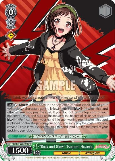 Image for "Rock and Glow" Tsugumi Hazawa (BD/EN-W03-033 R) (BanG Dream! Girls Band Party! MULTI LIVE) - Weiss Schwarz