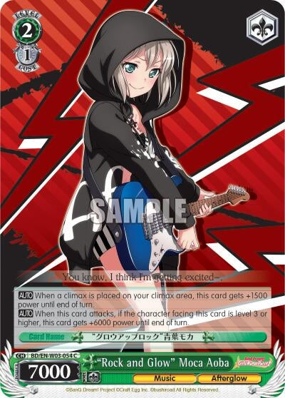 Image for "Rock and Glow" Moca Aoba (BD/EN-W03-054 C) (BanG Dream! Girls Band Party! MULTI LIVE) - Weiss Schwarz