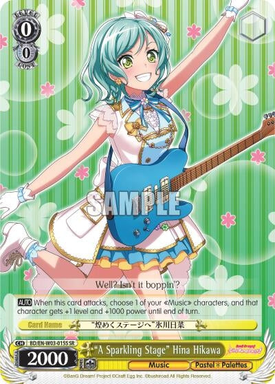 Image for "A Sparkling Stage" Hina Hikawa (SR) (BD/EN-W03-015S SR) (BanG Dream! Girls Band Party! MULTI LIVE) - Weiss Schwarz