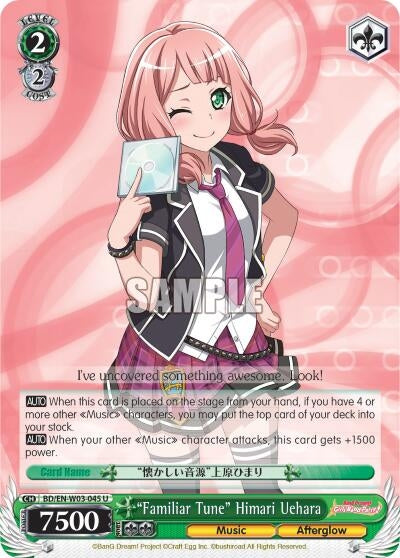 Image for "Familiar Tune" Himari Uehara (BD/EN-W03-045 U) (BanG Dream! Girls Band Party! MULTI LIVE) - Weiss Schwarz