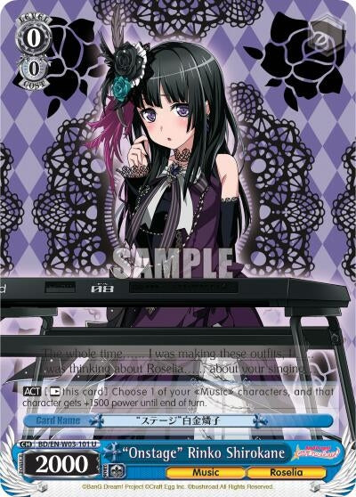 Image for "Onstage" Rinko Shirokane (BD/EN-W03-101 U) (BanG Dream! Girls Band Party! MULTI LIVE) - Weiss Schwarz
