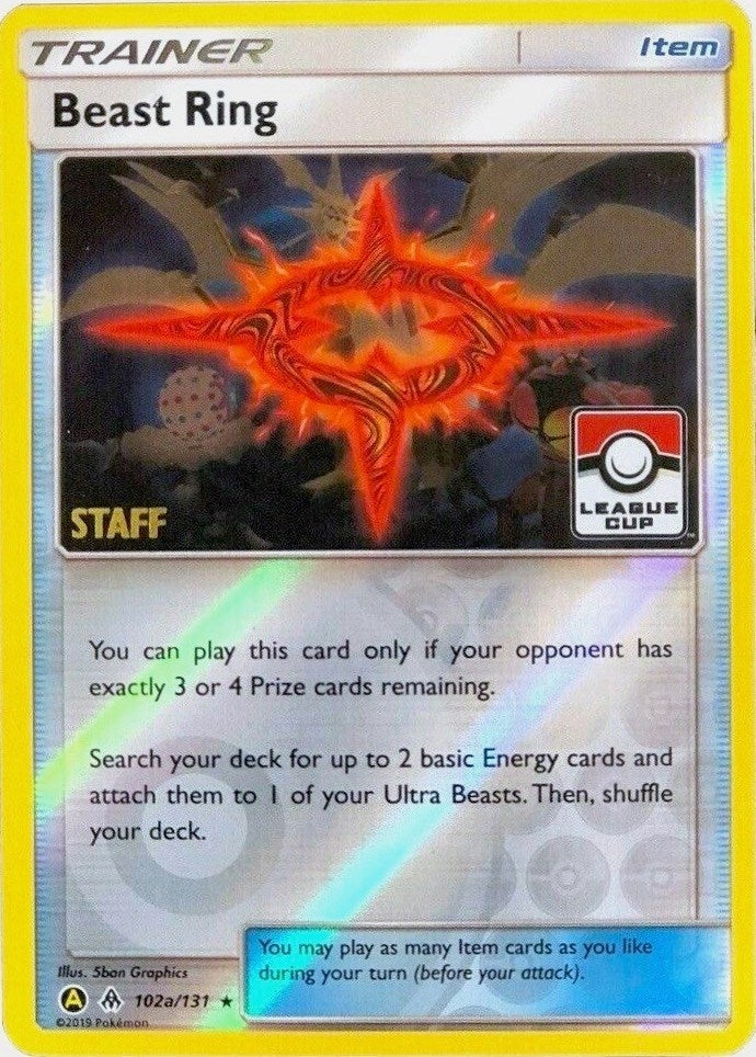 Image for Beast Ring - 102a/131 (League Cup) [Staff] (102a/131) (PR) - Pokemon