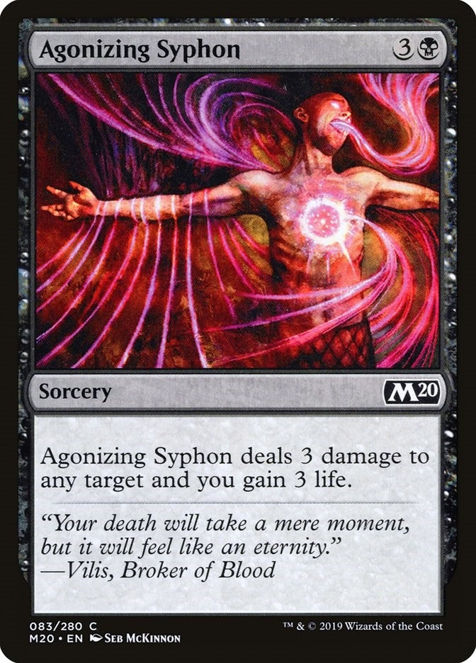 Image for Agonizing Syphon (83) (Core Set 2020) - Magic: The Gathering