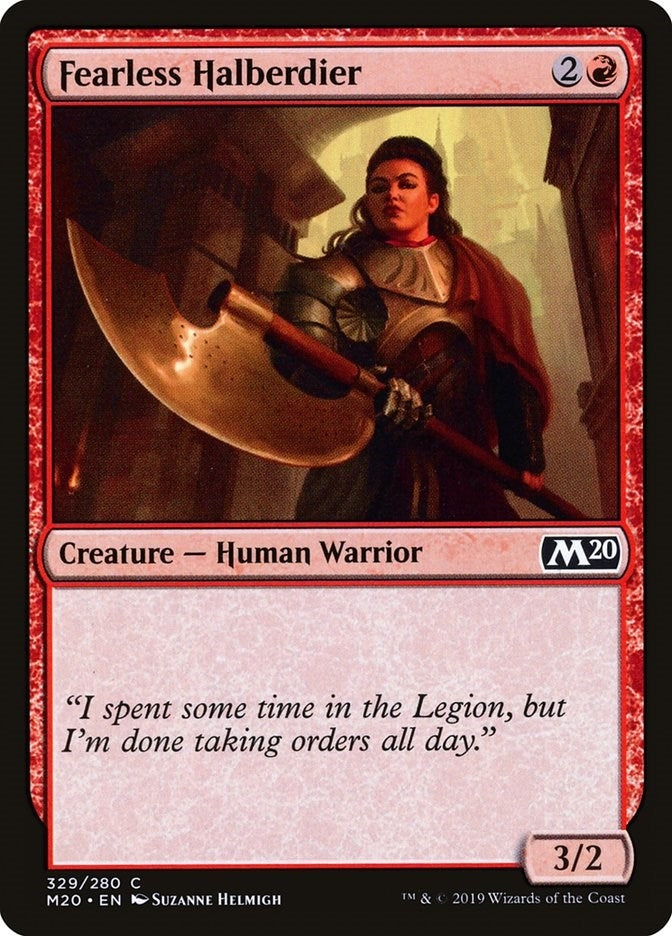Image for Fearless Halberdier (329) (Core Set 2020) - Magic: The Gathering