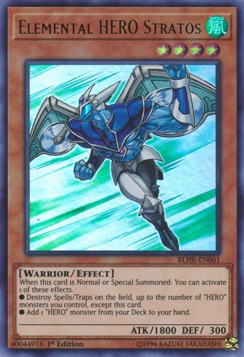 Image for Elemental HERO Stratos (BLHR-EN061) (BLHR) - YuGiOh